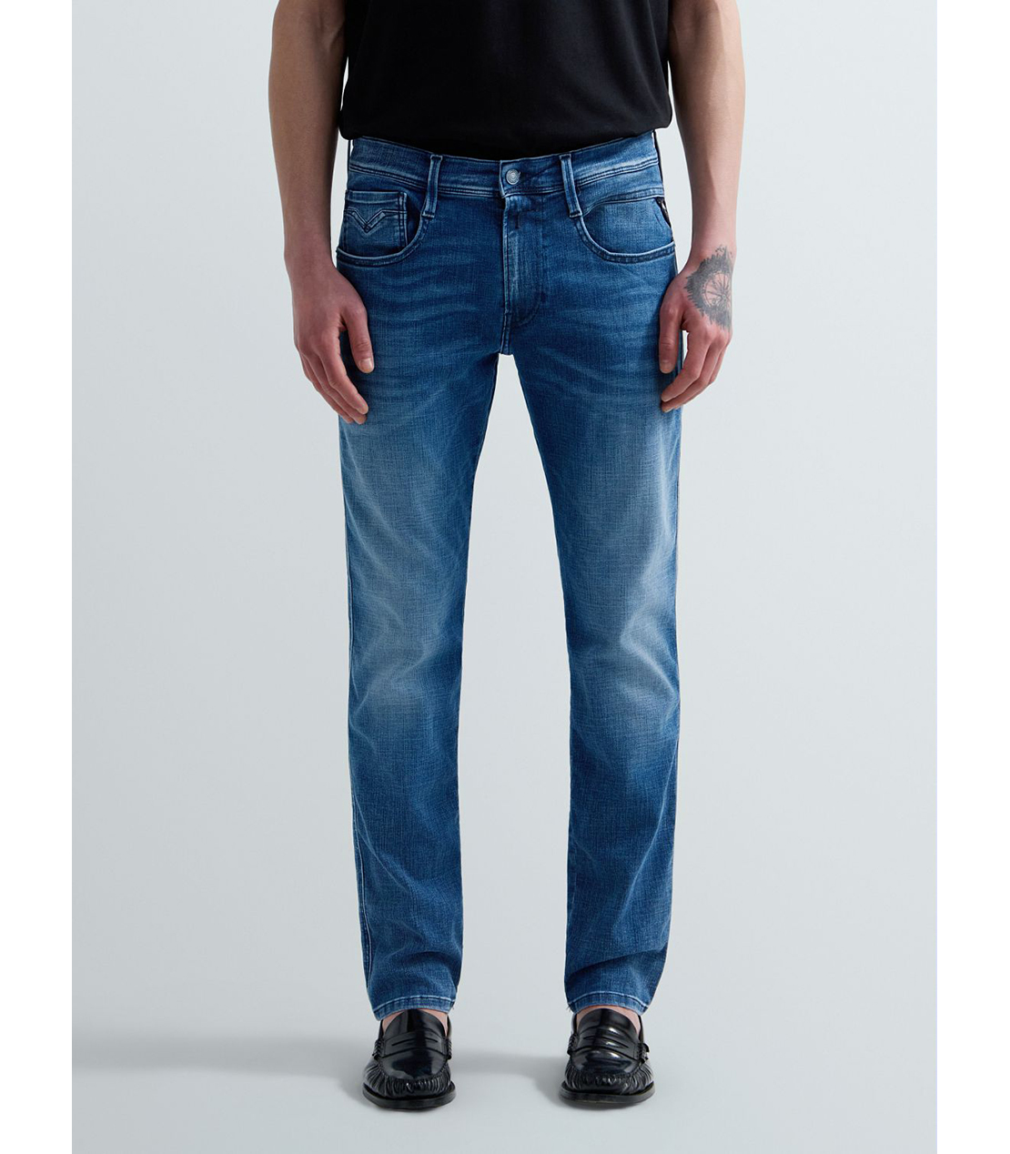 スリムフィットANBASS Hyperflex Matrix ストレッチデニム 詳細画像 ブルー 1